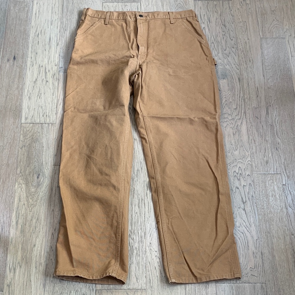 Carhartt Men's Relaxed Fit Hickory Canvas Work pants ( 38x34 )